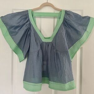 Colorblock Babydoll Top